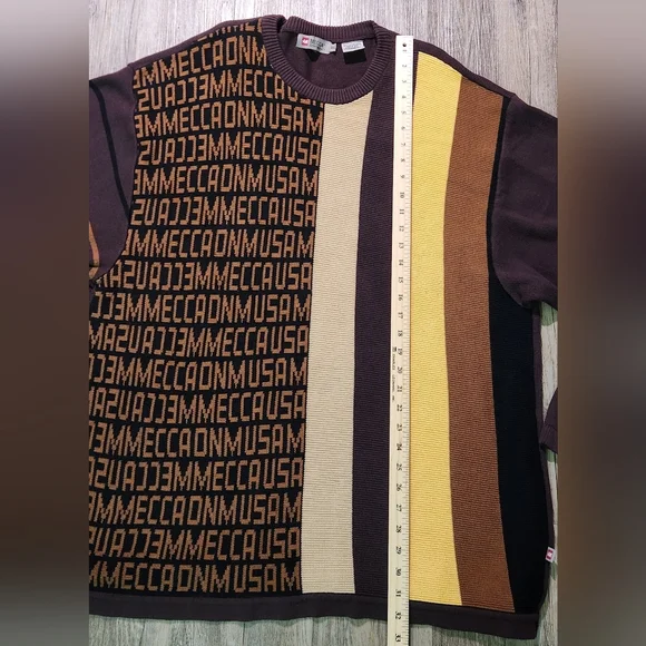 Vintage Y2K Mecca Spellout logo Mens Sweater 2XL relaxed Fit